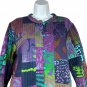 Appleseeds Petites Patchwork Jacket Cotton Blend Multicolor Long Sleeve