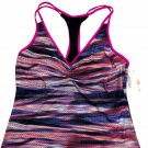 Go Gossip Womens Racerback Tankini Top XL Multicolor Padded Adjustable