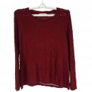Pink Republic Womens XL Cranberry Red Knit Sweater Long Sleeve Lightweight