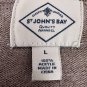 St Johns Bay Womens V Neck Sweater Large Acrylic Beige Two Front Pockets
