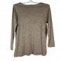 St Johns Bay Womens V Neck Sweater Large Acrylic Beige Two Front Pockets