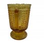Antique Early American Pressed Glass Amber Three Panel Creamer Pitcher 1880s
