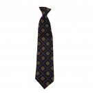Beau Brummell Snapper T.M. Navy & Gold Geometric Floral Necktie