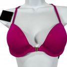 BeMe New York Womens Lace Racerback Bra Size 36A Hot Pink Adjustable Straps