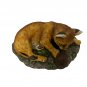 Lion Cub & Tortoise Masterpiece Porcelain Figurine Homco 1985 Handpainted Decor