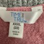 Time And Tru Womens Plus Size 3XL Rose Pink Sweater Fair Isle Pattern