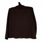 Carolyn Taylor Women's Brown Full-Zip Jacket With Ribbed Sleeves Size L