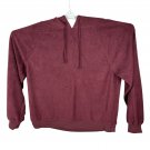 So Womens XL Maroon Hoodie Pullover Long Sleeve Relaxed Fit Soft Casual