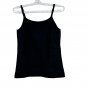 Empetua Womens Black Adjustable Spaghetti Strap Cami Tank Top 2XL Stretch Nylon