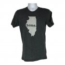 The Home T Illinois Graphic Tee Men’s Small Charcoal Gray 50/50 Blend USA