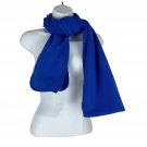 Blue Fleece Scarf Unisex One Size Soft Lightweight Winter Warm Accessory