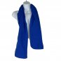 Blue Fleece Scarf Unisex One Size Soft Lightweight Winter Warm Accessory