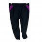 Xersion Womens Performancewear Cropped Athletic Pants Size M Black Purple Fitted
