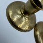 Vintage Brass Candlestick Holders With Engraved Floral Design Set Of 2 Antique