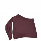 LAmade Womens Off-Shoulder Long Sleeve Top Size M Plum Cotton Blend Casual USA