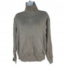 PrettyGarden Chic Gray Half Zip Knit Pullover Sweater Kangaroo Pocket Size S