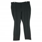Worthington Women’s Ankle Pants Size 14 Black Slim Fit Stretch Polyester Blend