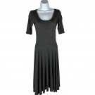 LuLaRoe Gray Heathered Midi Dress With Elbow-Length Sleeves Size XS
