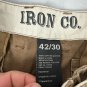 Iron Co Mens Cargo Pants With Multiple Pockets Brown Color Cotton Size 42/30