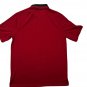 Greg Norman Mens Red Polo Shirt Play DRY Solid M Black Collar Golf Activewear