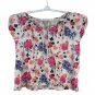 St Johns Bay Womens Floral Print Blouse Size 2X Short Sleeve Lightweight