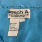 Joseph A. Blue Knit Womens Top Size L Viscose Blend Scoop Neck 3/4 Sleeves