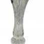 Vintage 24% Lead Crystal Clear Glass Vase With Scalloped Edge & Starburst Base