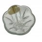 Vintage 24% Lead Crystal Clear Glass Vase With Scalloped Edge & Starburst Base