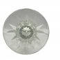 Vintage 24% Lead Crystal Clear Glass Vase With Scalloped Edge & Starburst Base