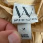 Worthington Women's Blouse Size M Size Beige 50% Rayon & 50% Polyester