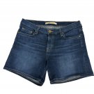 Big Star Womens Dark Wash Denim Shorts Size 30 Distressed Glam Casual Style