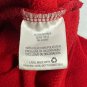 Basic Editions Red Full Zip Fleece Jacket XL Embroidered Snowflakes Stars
