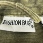 Fashion Bug Womenâs 18/20W Olive Green Corduroy Button-Up Jacket Long Sleeve