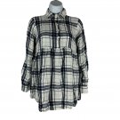 Isabel Maternity By Ingrid & Isabel Plaid Long Sleeve Top Womens Size XS