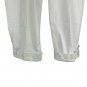 Gitano Womens Cuffed Capris White Size 14 Cotton Blend Button Accent Pants