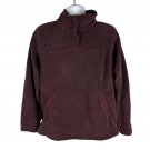 T/S Mens Size Large Bordeaux Fleece Pullover