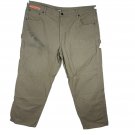 Carhartt Mens Loose Fit Canvas Carpenter Pants Khaki Utility Workwear Size 42X30