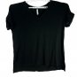 Zenana Premium Black V-Neck Short Sleeve Top Womens Plus Size 1X Soft Stretch