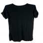Zenana Premium Black V-Neck Short Sleeve Top Womens Plus Size 1X Soft Stretch