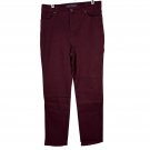 Gloria Vanderbilt Amanda Burgundy Jeans - Size 12 - Cotton Blend - Womens Fit