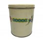 Vintage Decorware Floral Tin Canister With Lid