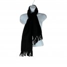Ladies Berkshire Black Fringed Scarf Polyester Soft Warm Winter Accessory Ladies Berkshire Black Fringed Scarf Polyester Soft Warm Winter Accessory