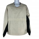 Dockers Golf Windbreaker Jacket Size L Mens Beige & Black Polyester