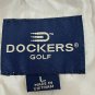 Dockers Golf Windbreaker Jacket Size L Mens Beige & Black Polyester