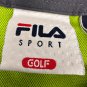 Fila Sport Mens Golf Polo Shirt Large Gray Neon Yellow Polyester
