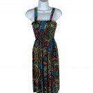 Bo Da Fa Women's Multicolor Abstract Print Summer Dress Size Medium