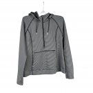 Tangerine Ladies XL Striped Hoodie Jacket Black Lava Polyester Spandex