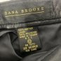 Dana Brooke Womens Black 100% Leather Straight Leg Pants Size 10 Pleat Front