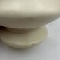 McCoy Vintage Ivory Ceramic Vase Pink Floral Relief Design & Dual Side Handles