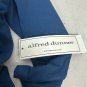 Alfred Dunner Womens Lapis Blue Embroidered Top Size L Cotton Blend 3/4 Sleeves